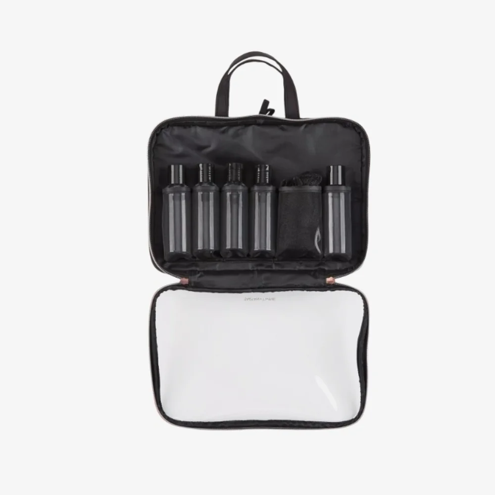Brand New Clear/Black Travel Toiletry Bag